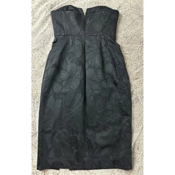 J. Crew Collection Black Jacquard Cocktail Dress Strapless Size 4 New - Picture 12 of 16